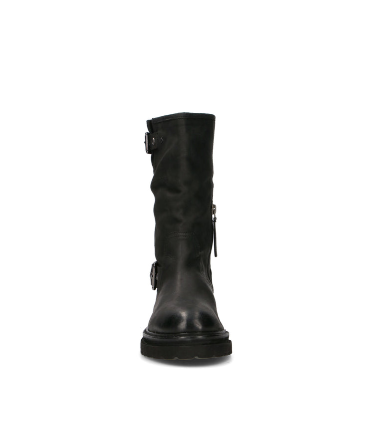 JANET&JANET Stivale donna nero in pelle