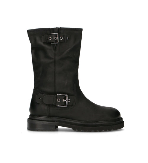 JANET&JANET Stivale donna nero in pelle