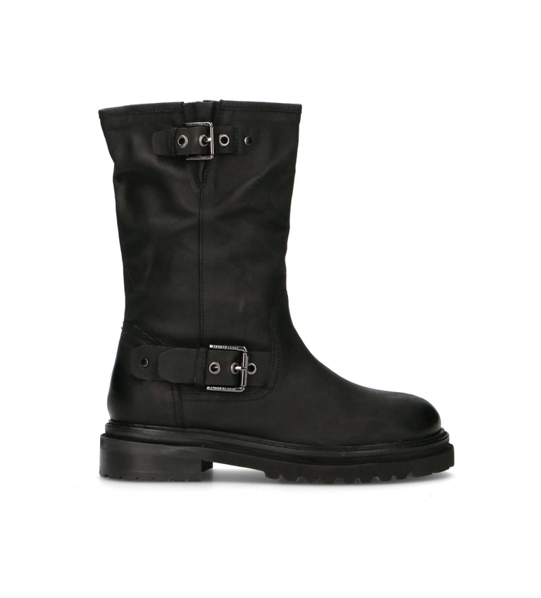 JANET&JANET Stivale donna nero in pelle