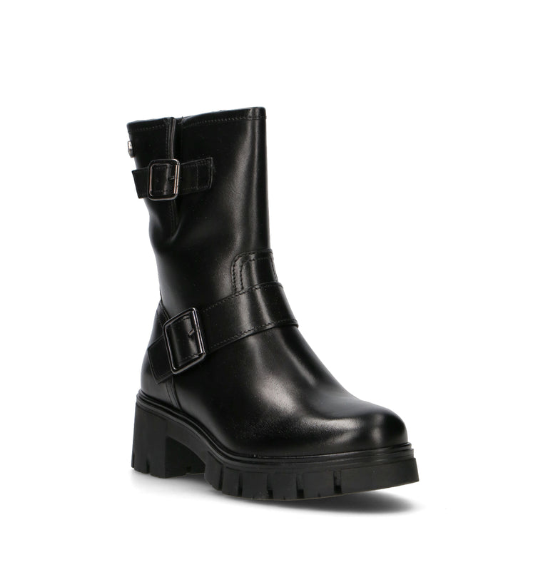 JANET&JANET Tronchetto donna nero in pelle