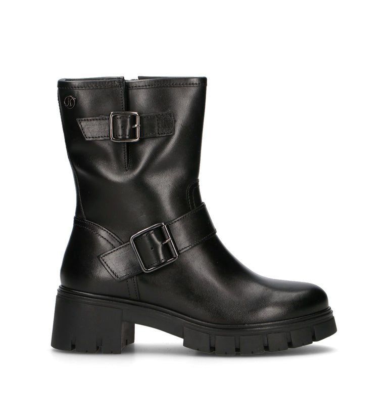 JANET&JANET Tronchetto donna nero in pelle