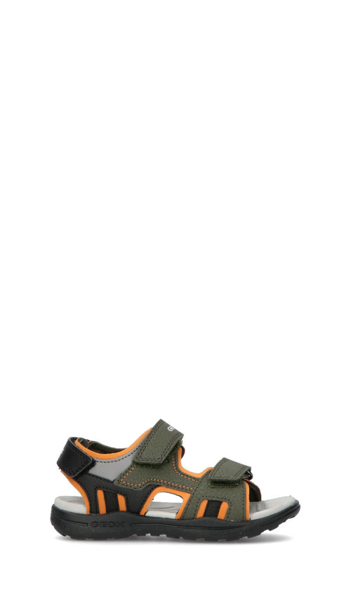 GEOX Sneaker ragazzo verde militare/arancione