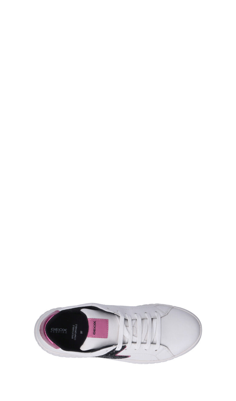 GEOX Sneaker ragazza bianca, nera, argento