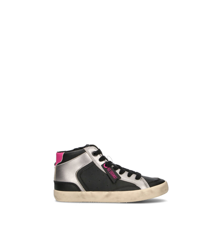 GEOX Sneaker bimba nera/argento