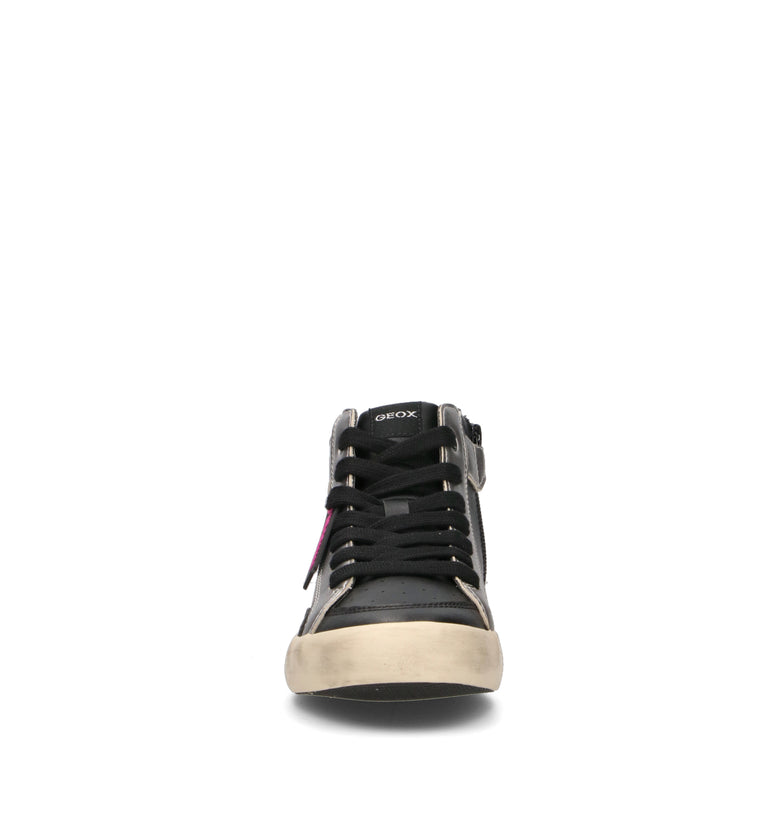 GEOX Sneaker ragazza nera/argento