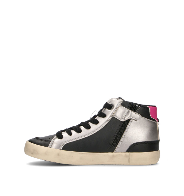 GEOX Sneaker ragazza nera/argento