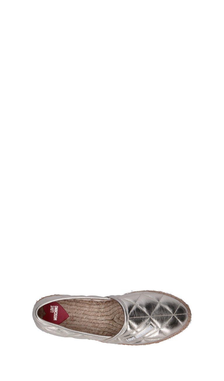 LOVE MOSCHINO Espadrilla donna platino
