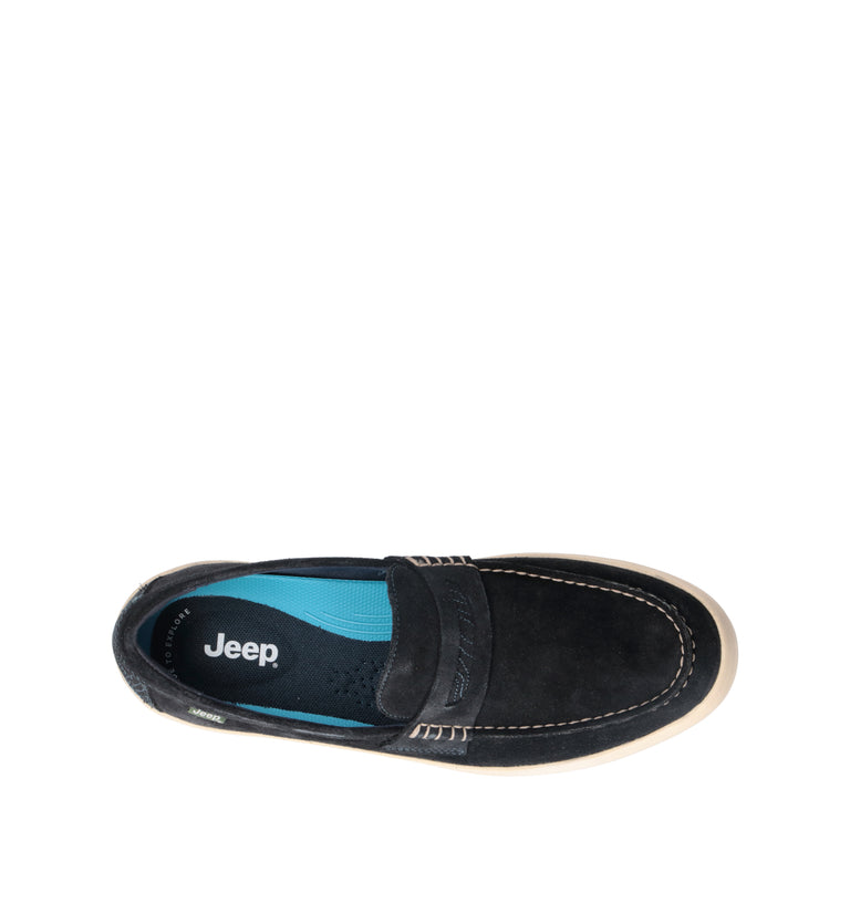 JEEP Mocassino uomo blu in suede