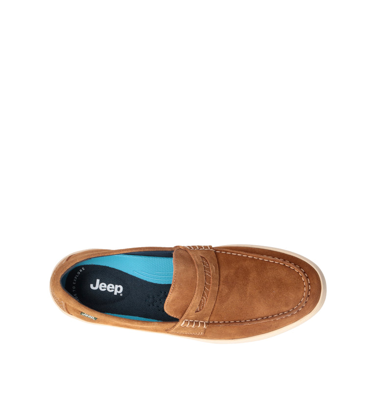 JEEP Mocassino uomo cuoio in suede