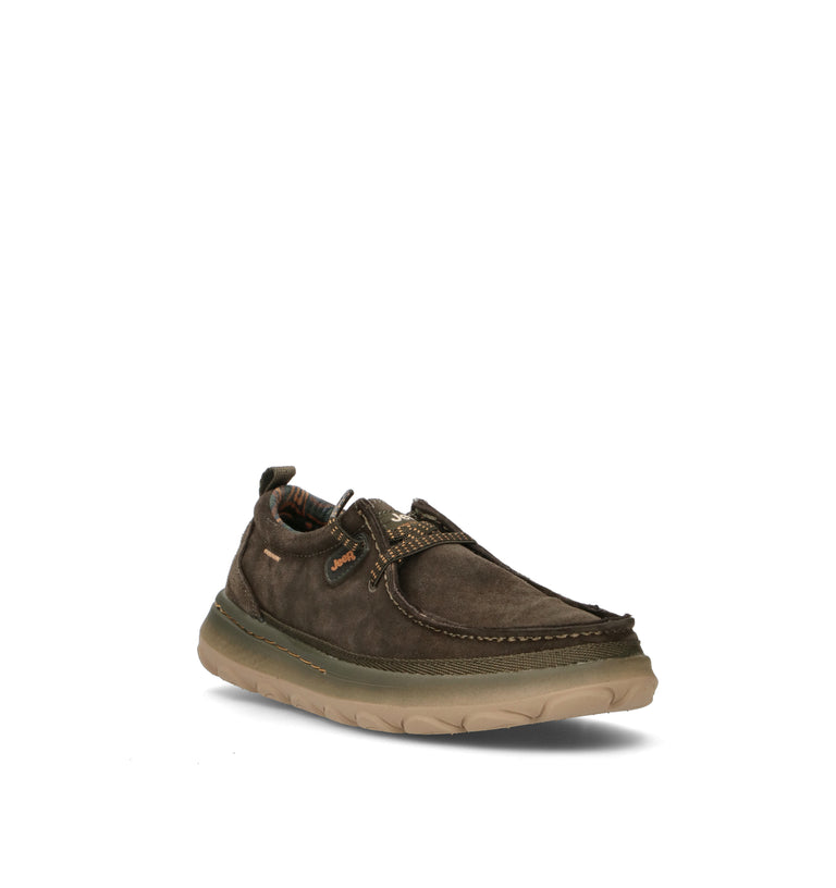 JEEP Mocassino uomo militare in suede