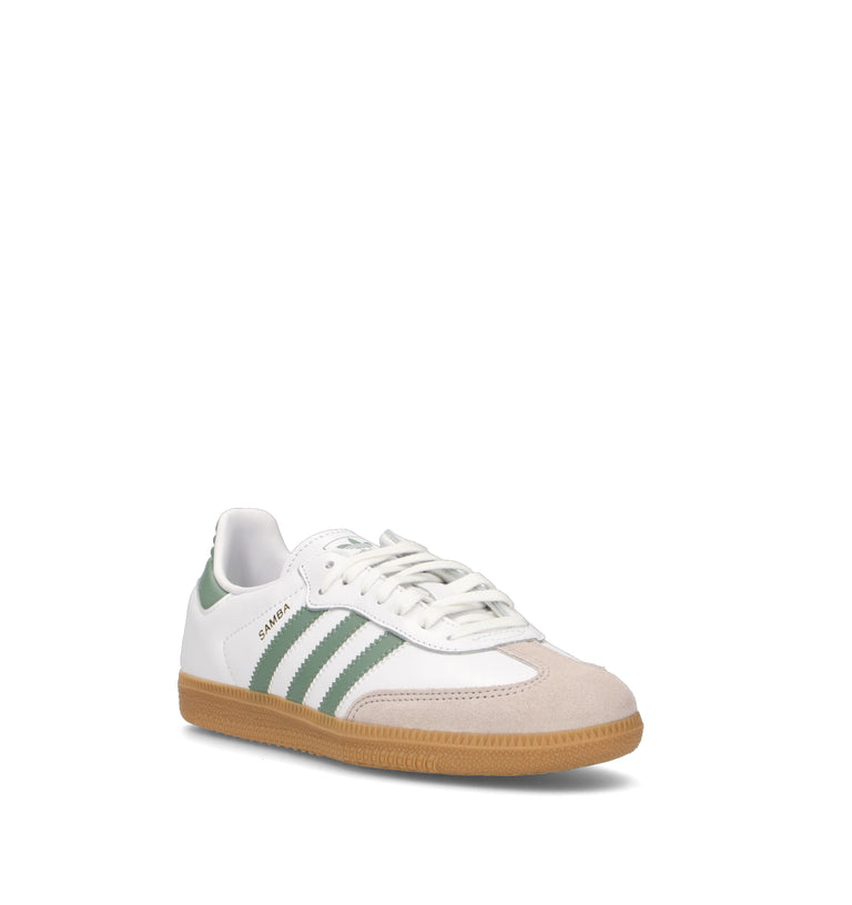 ADIDAS SAMBA OG J Sneaker ragazza bianca/salvia