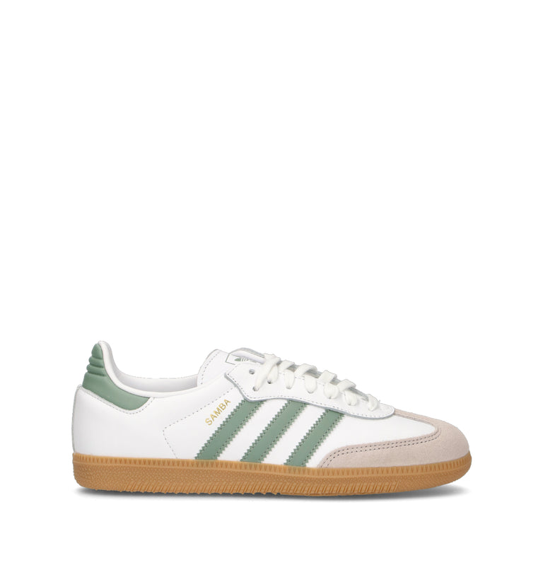 ADIDAS SAMBA OG J Sneaker ragazza bianca/salvia