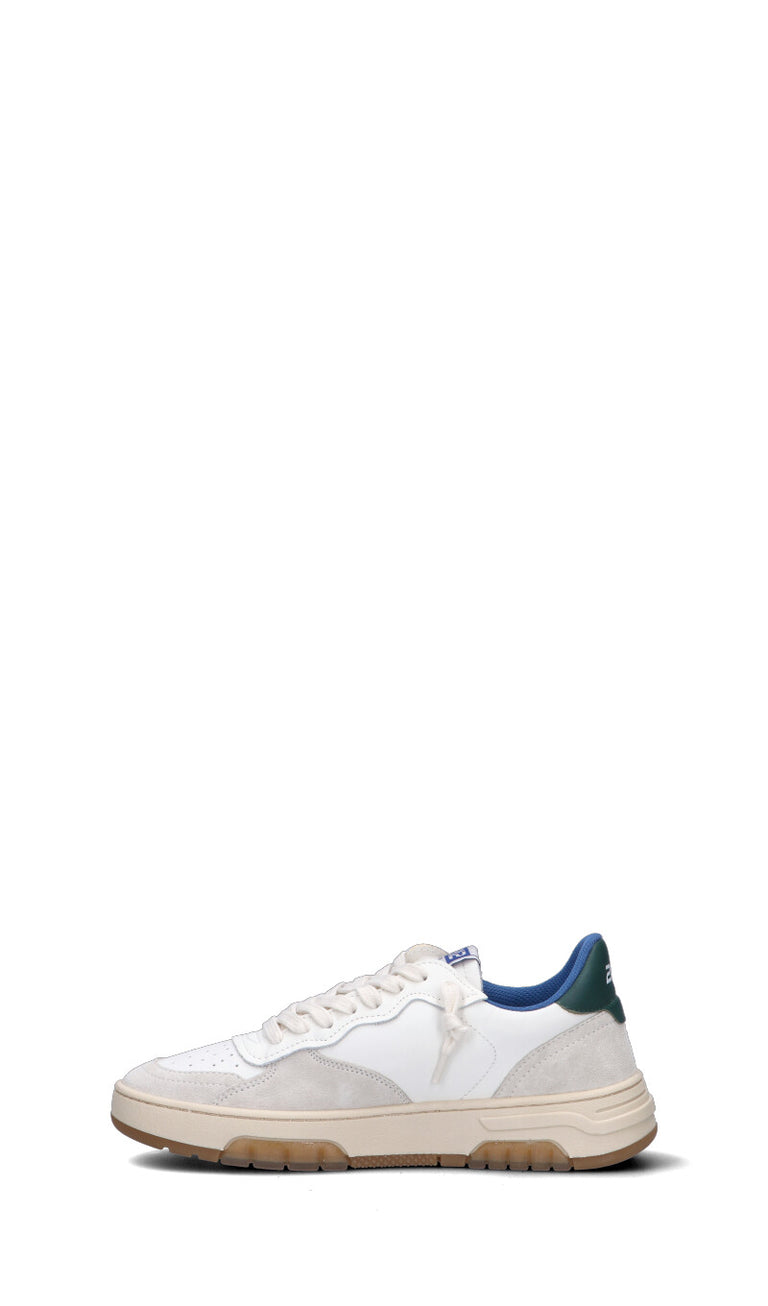 DUEBARRADODICI Sneaker ragazzo bianca/blu in pelle