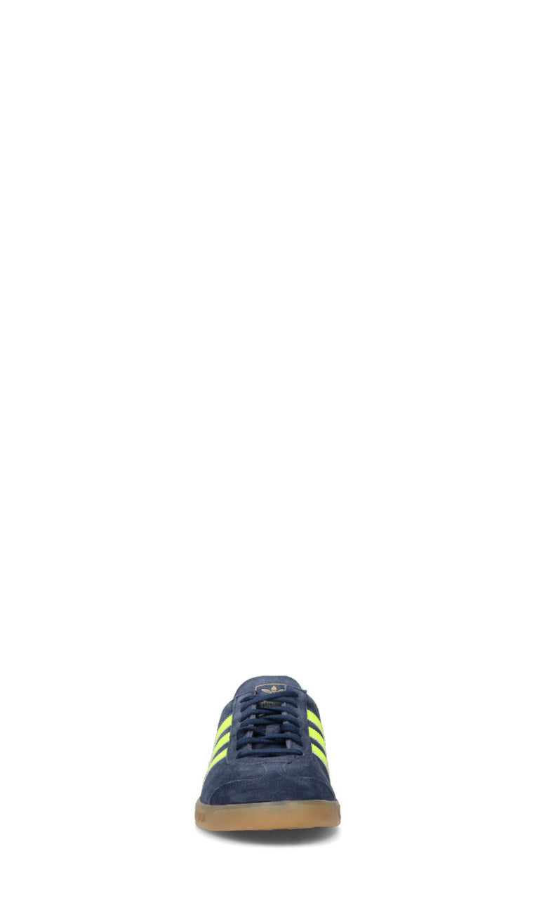 ADIDAS - HAMBURG W Sneaker uomo blu/gialla in suede