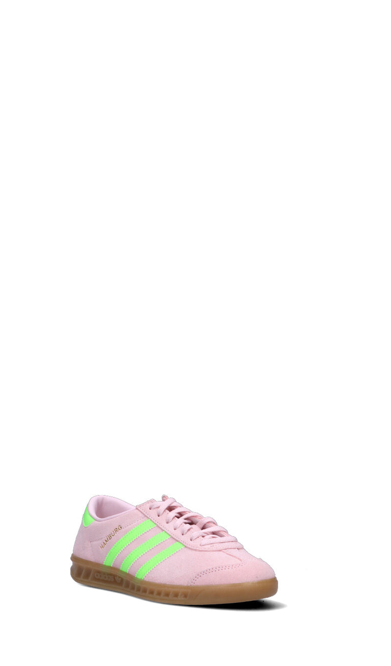 ADIDAS HAMBURG W Sneaker donna rosa/verde in suede