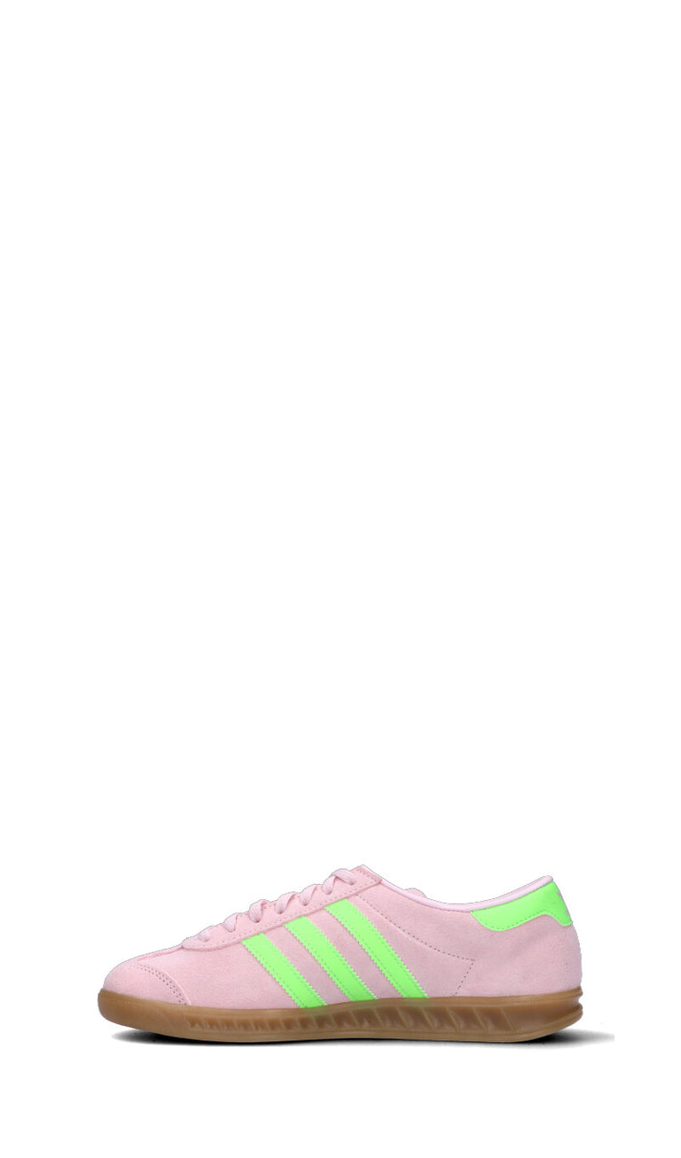 ADIDAS HAMBURG W Sneaker donna rosa/verde in suede