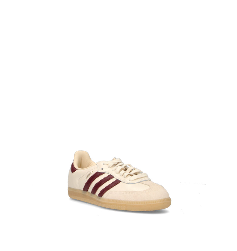 ADIDAS SAMBA OG Sneaker donna panna/bordeaux in pelle