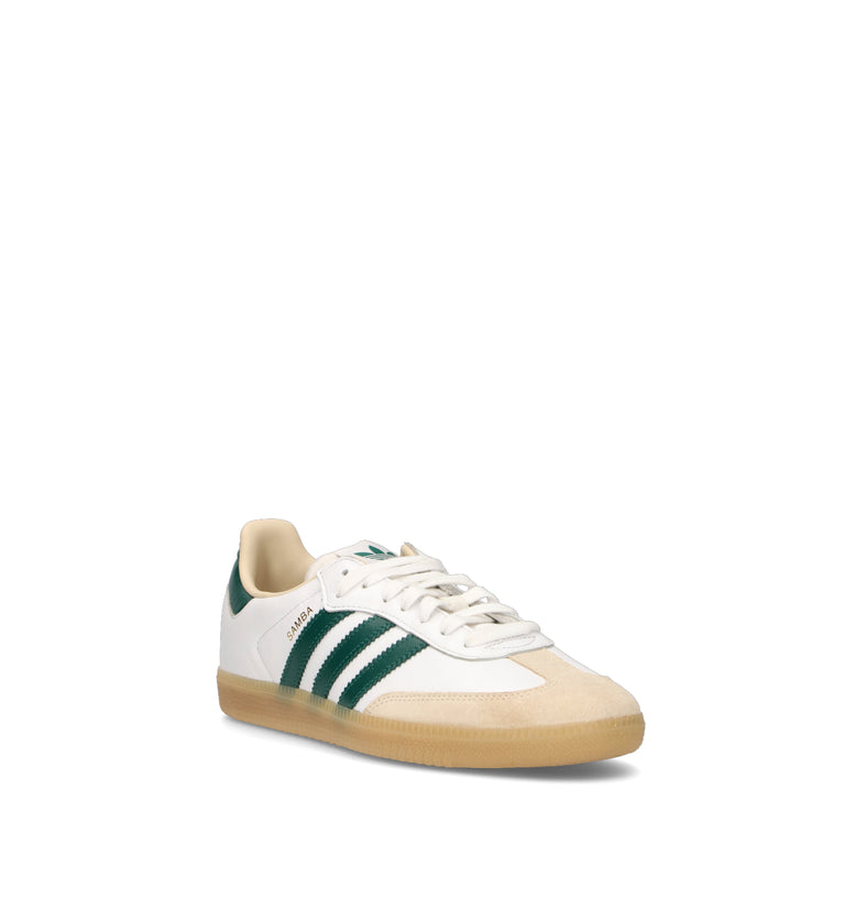 ADIDAS SAMBA Sneaker donna bianca/verde in pelle