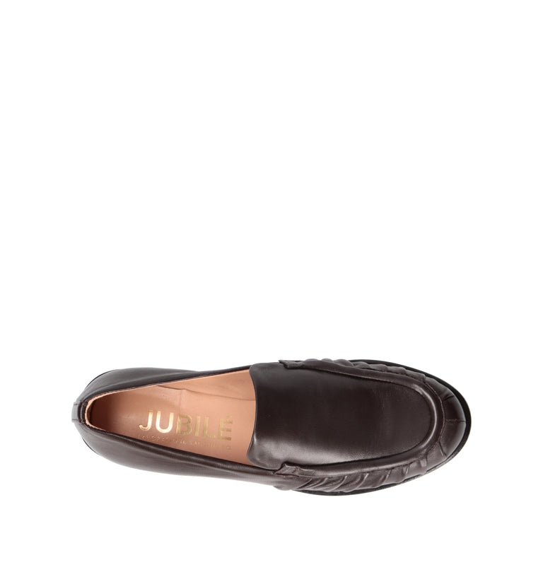 JUBILE' Mocassino donna marrone in pelle