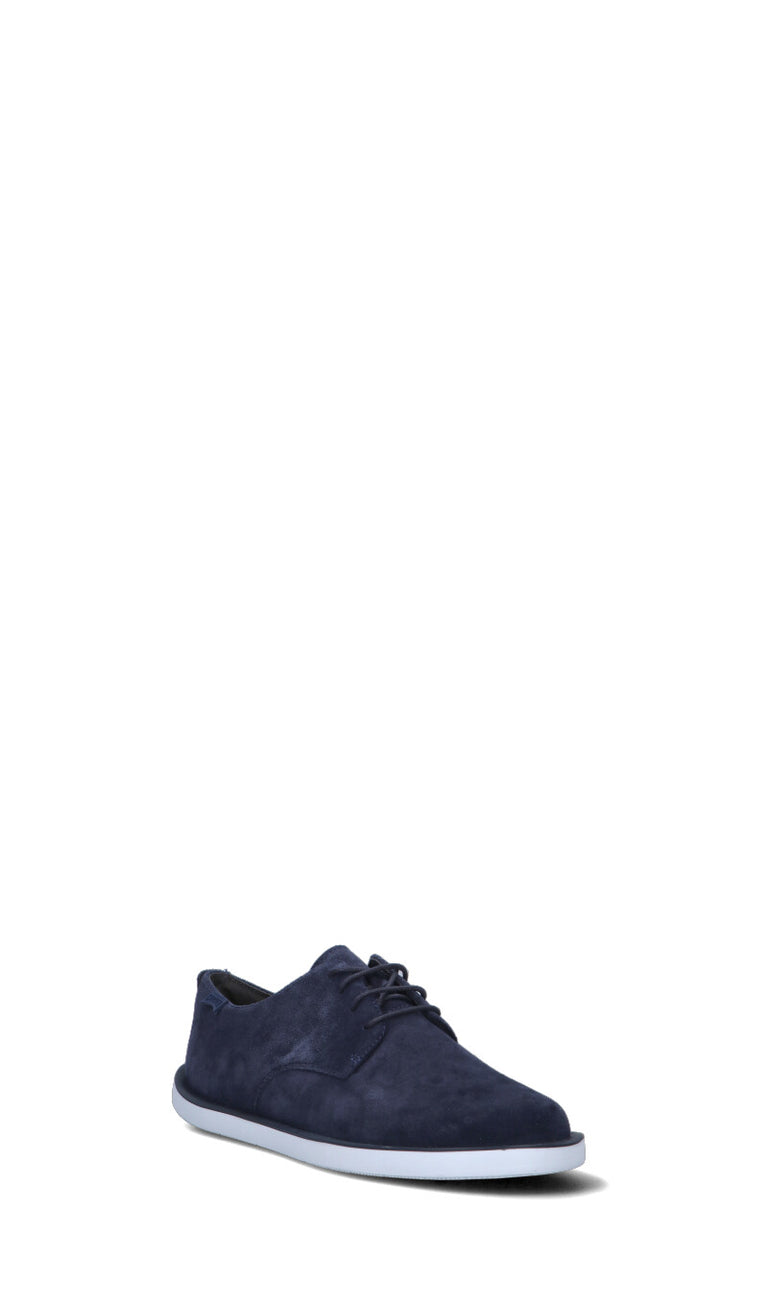 CAMPER Stringata uomo blu in suede