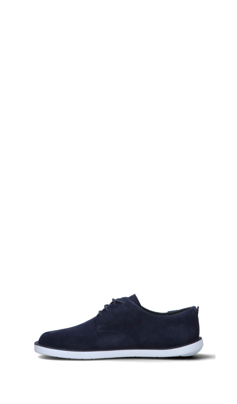 CAMPER Stringata uomo blu in suede