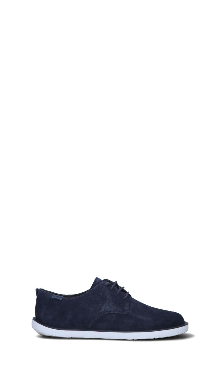CAMPER Stringata uomo blu in suede