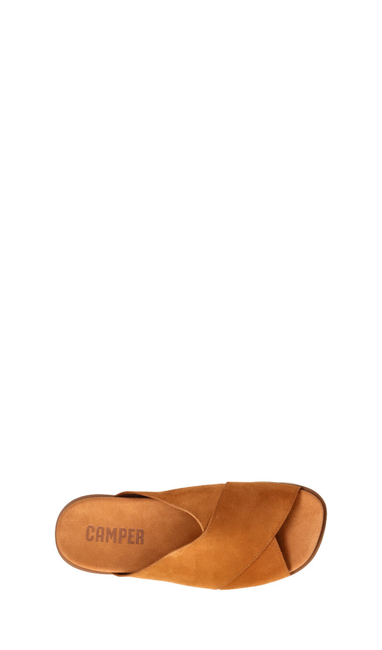 CAMPER Ciabatta uomo marrone in suede