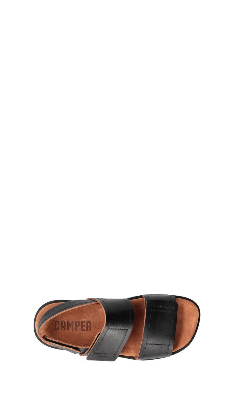 CAMPER Sandalo uomo nero in pelle