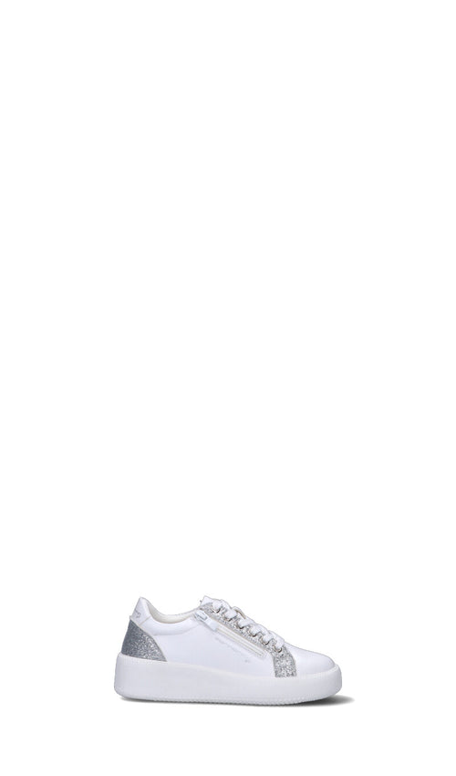 FORNARINA Sneaker bimba bianca/argento