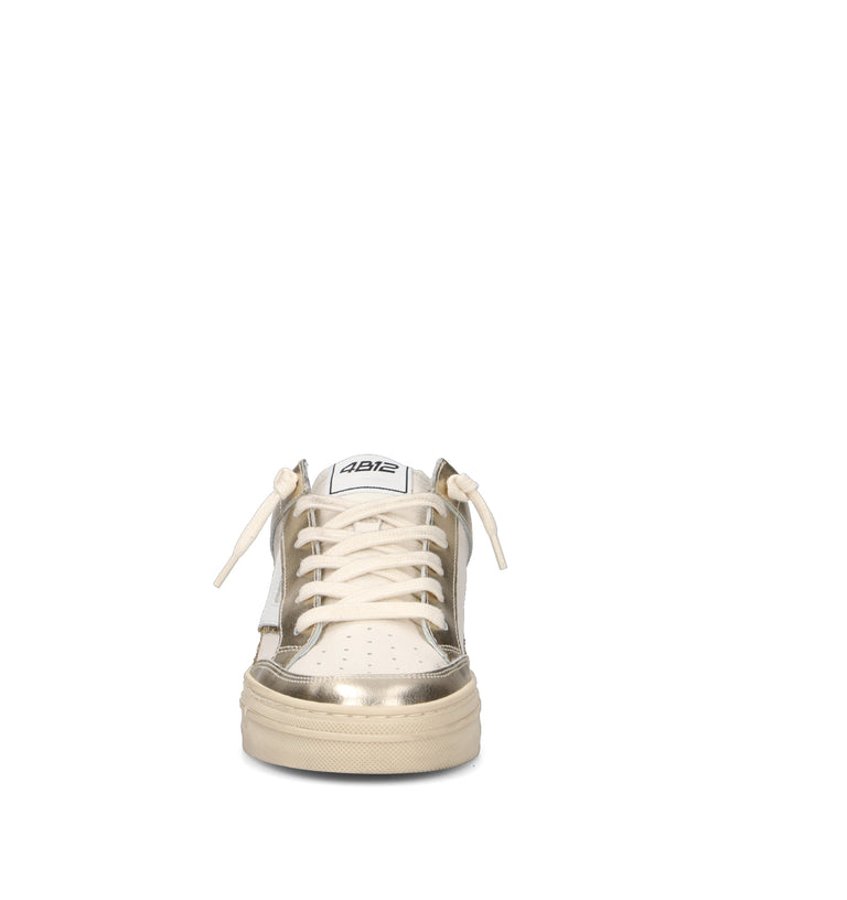 QUATTROBARRADODICI Sneaker donna bianca/oro