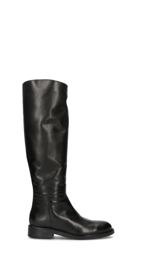 FRICKY Stivale donna nero in pelle