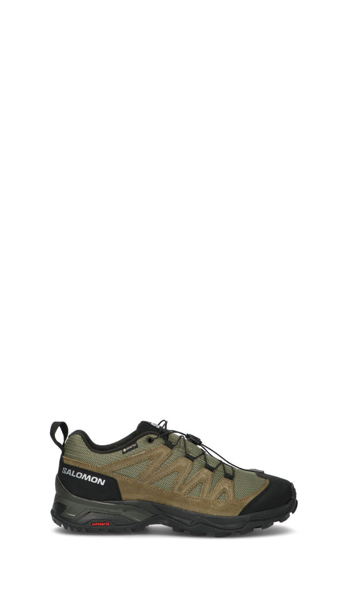 SALOMON - X WARD LEATHER GTX Sneaker uomo verde in gore-tex