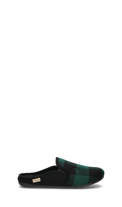 GRUNLAND Ciabatta uomo nera/verde