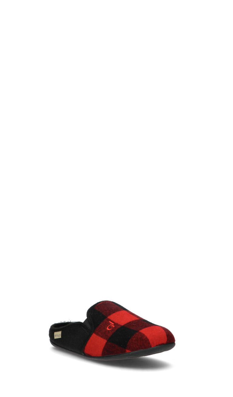 GRUNLAND Ciabatta uomo nera/rossa