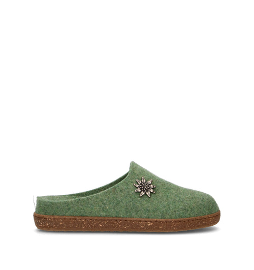 LE TIROLESI Pantofola donna verde