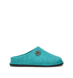 LE TIROLESI Pantofola donna turchese in lana