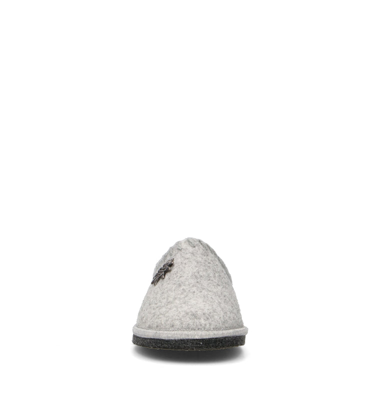 LE TIROLESI Pantofola donna grigia in lana