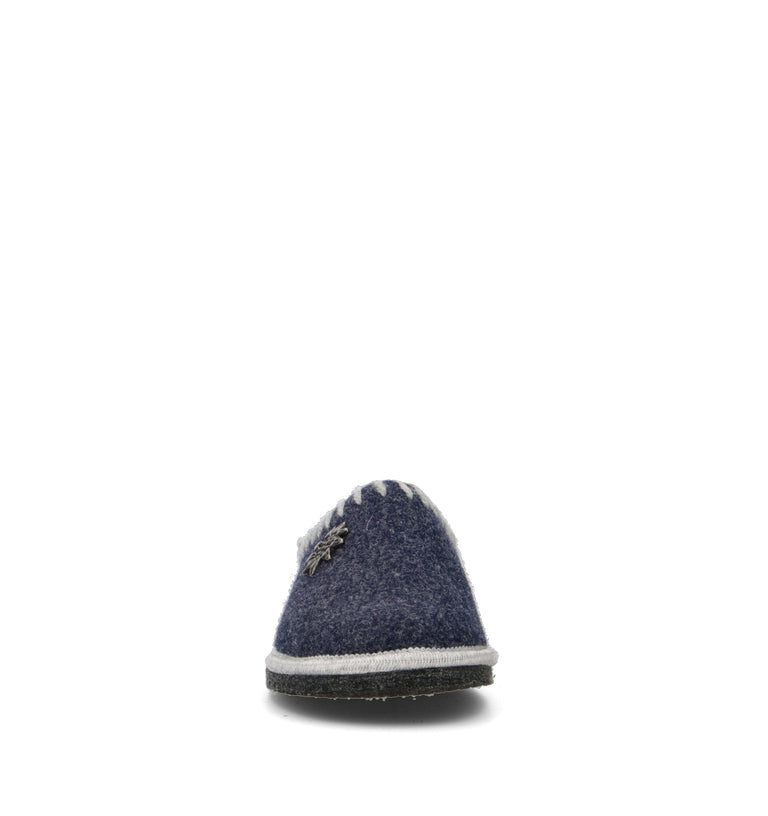 LE TIROLESI Pantofola donna blu in lana