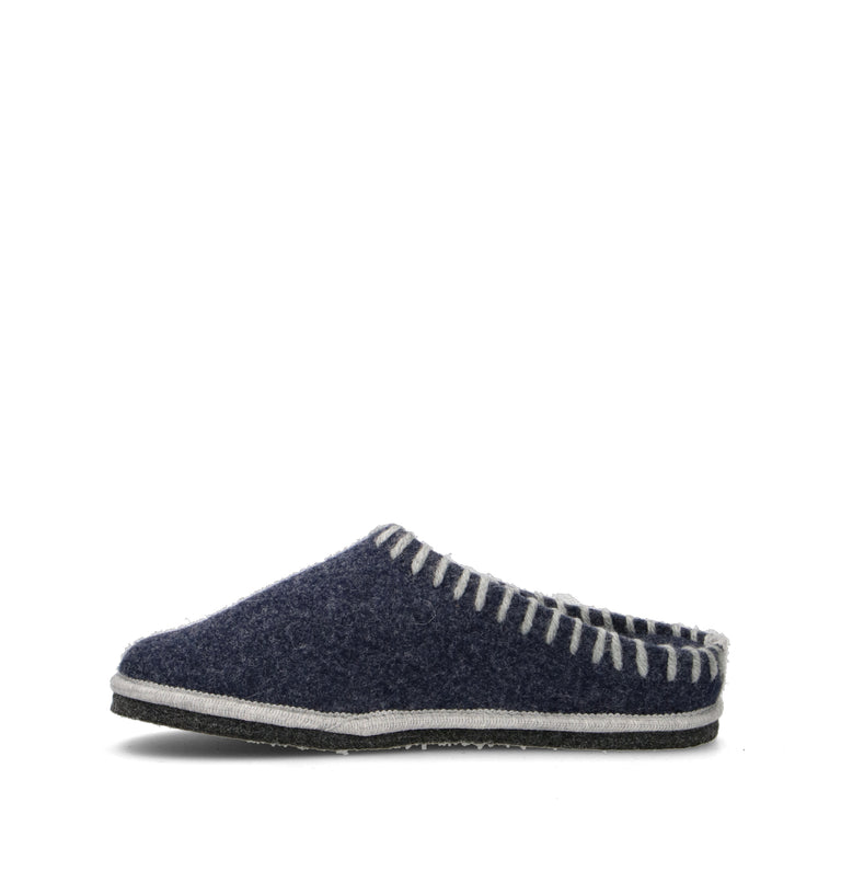 LE TIROLESI Pantofola donna blu in lana
