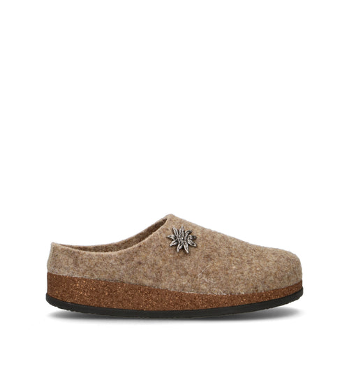 LE TIROLESI Pantofola donna taupe
