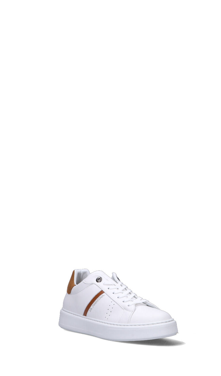 LA MARTINA Sneaker uomo bianca/cuoio in pelle