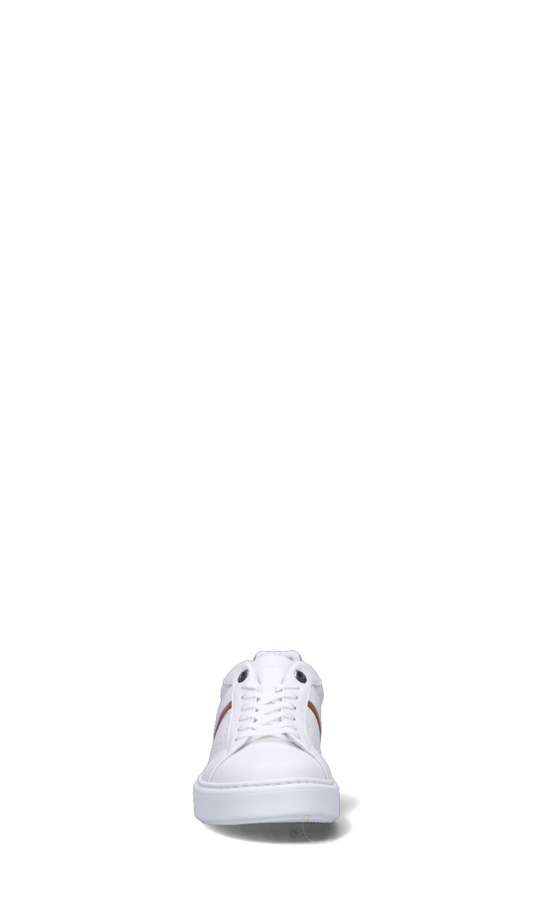 LA MARTINA Sneaker uomo bianca/cuoio in pelle