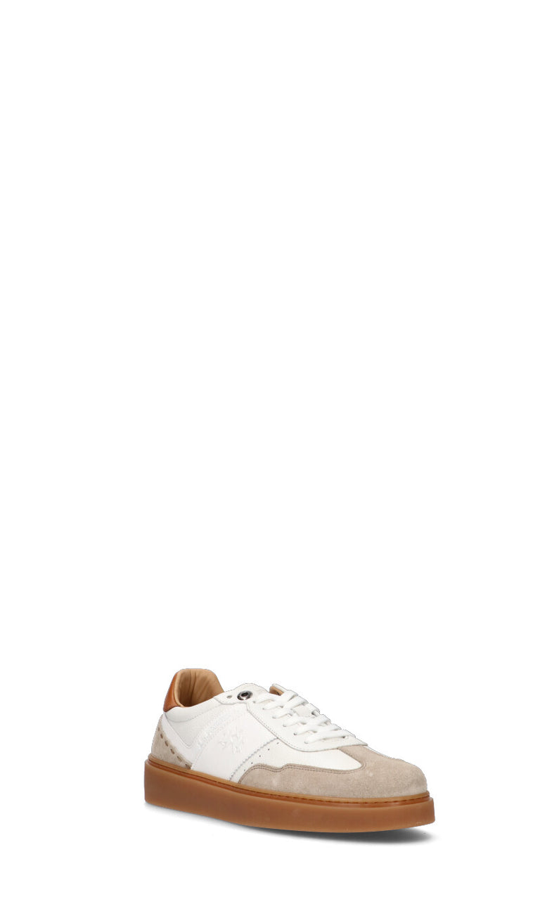 LA MARTINA Sneaker uomo bianca/beige in pelle