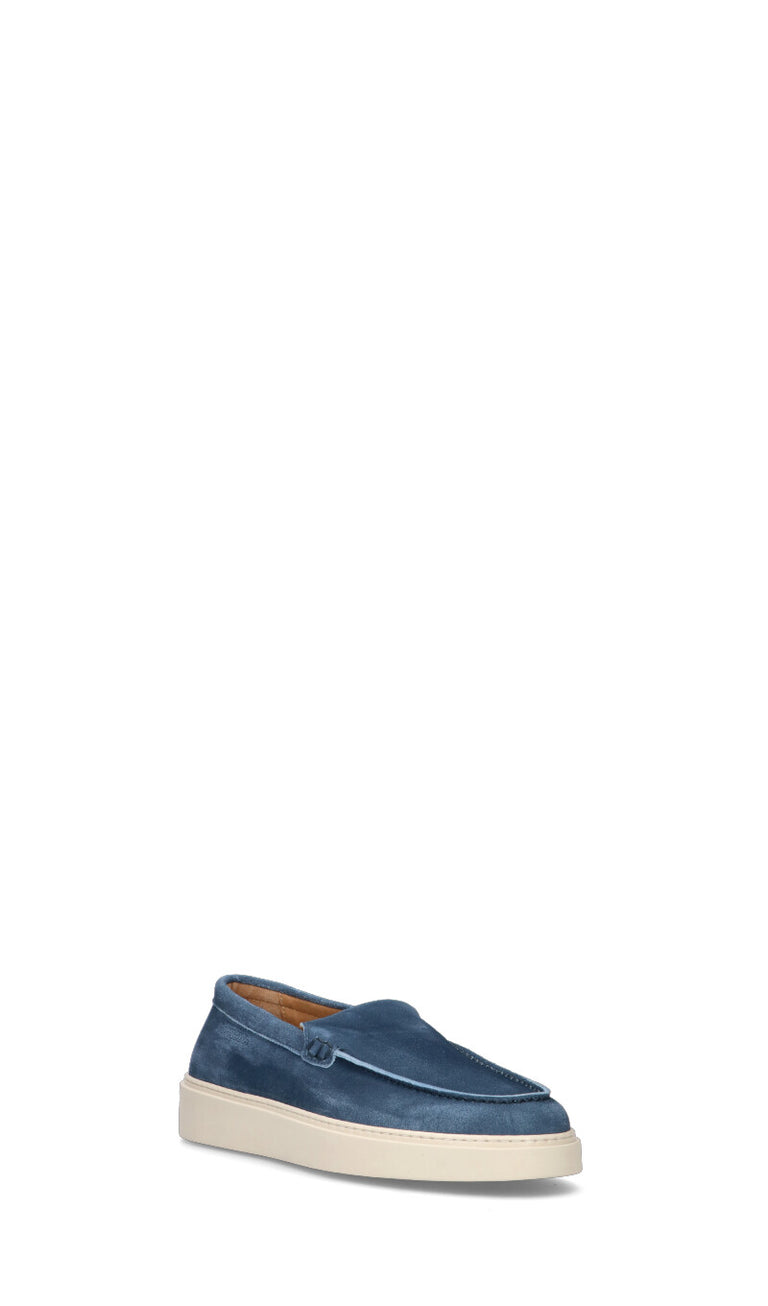 LA MARTINA Mocassino uomo blu in suede