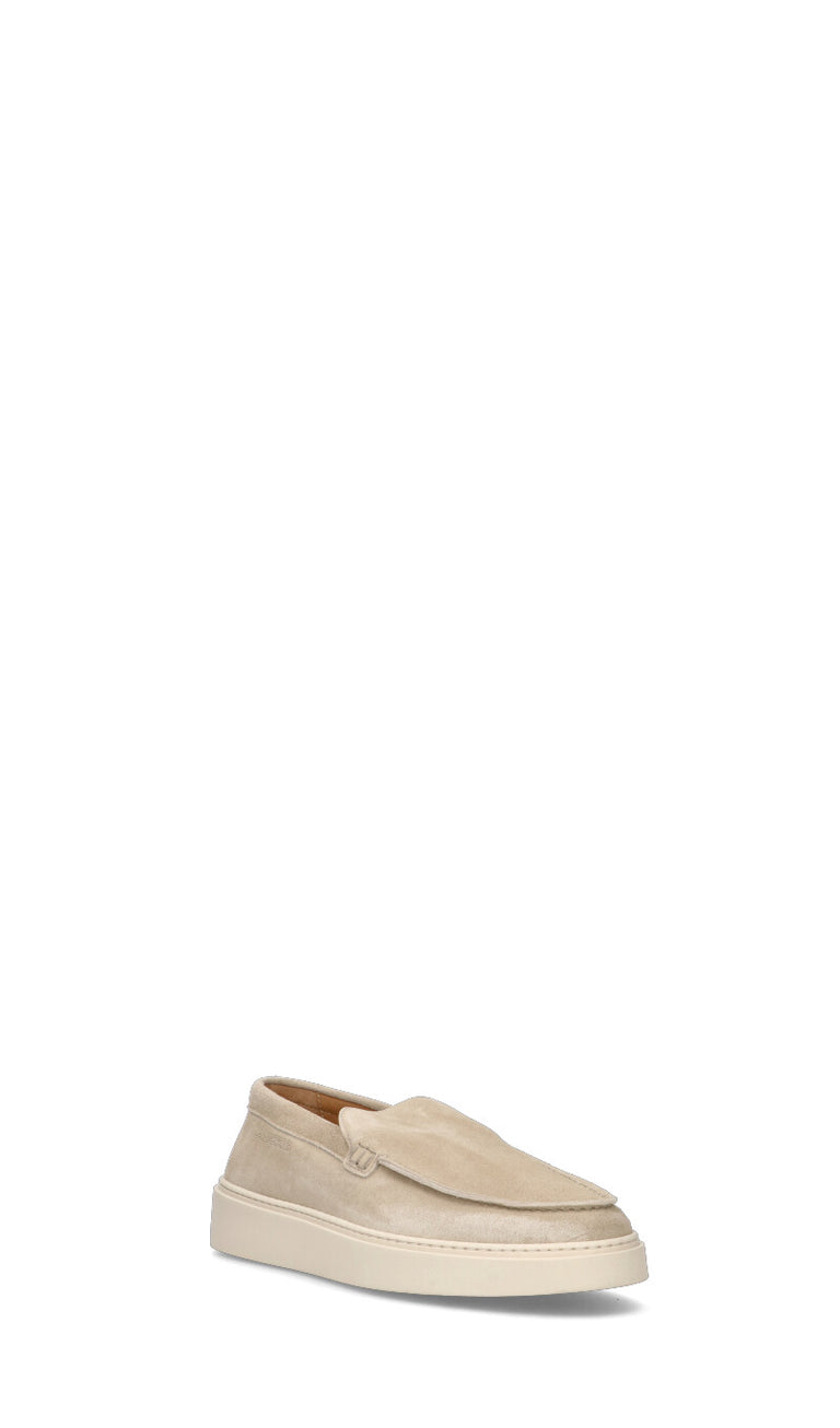 LA MARTINA Mocassino uomo beige in suede