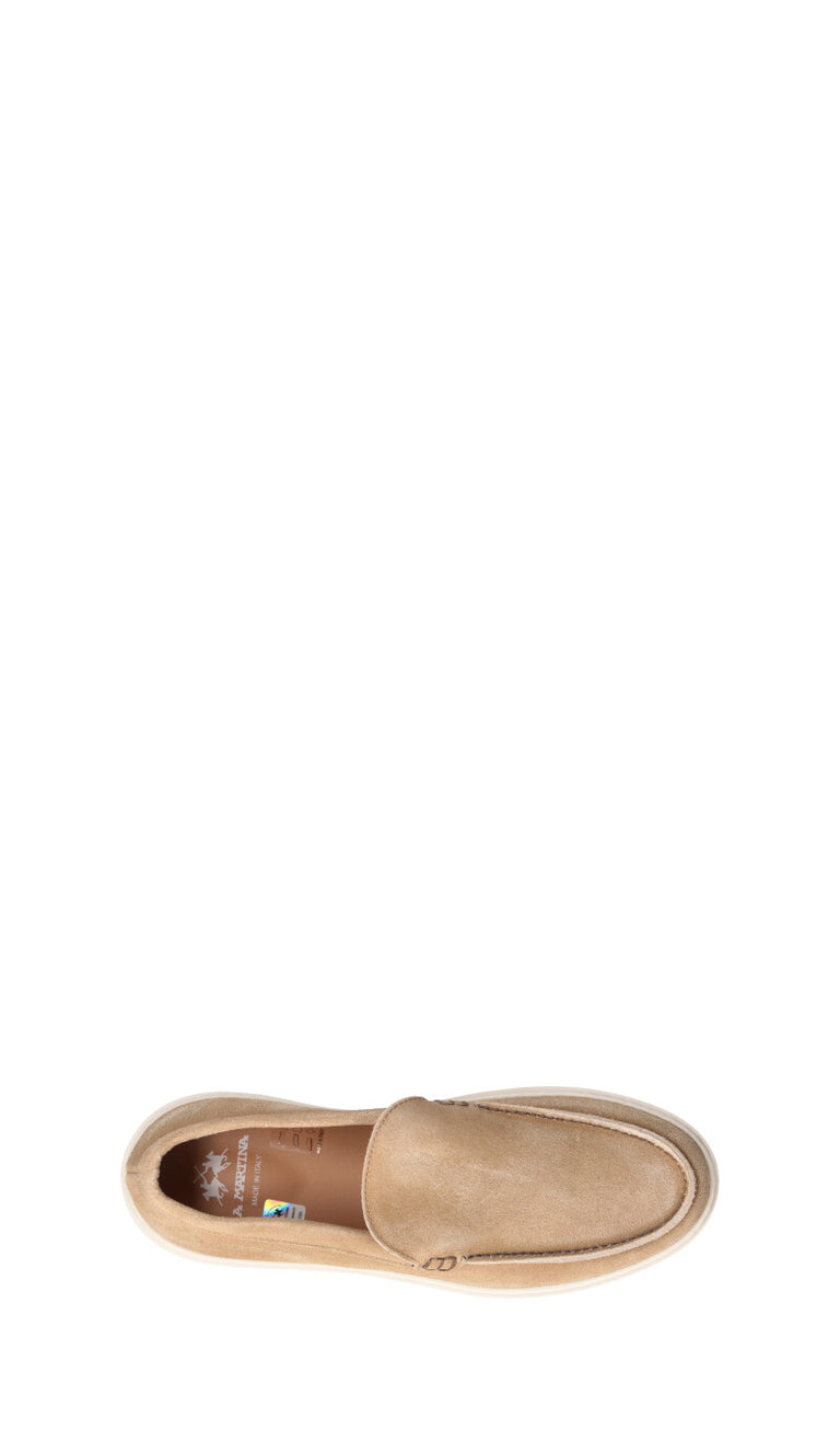 LA MARTINA Mocassino uomo beige in suede