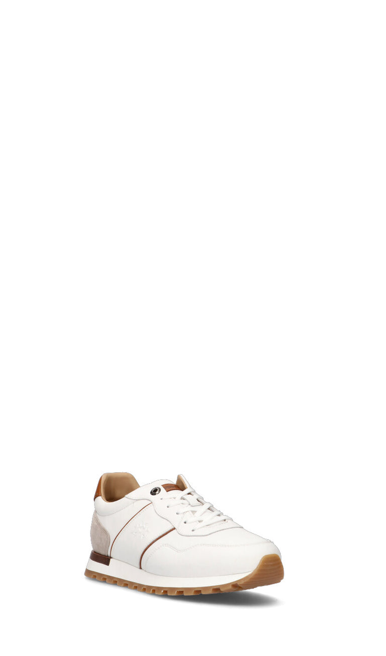LA MARTINA Sneaker uomo bianca in pelle