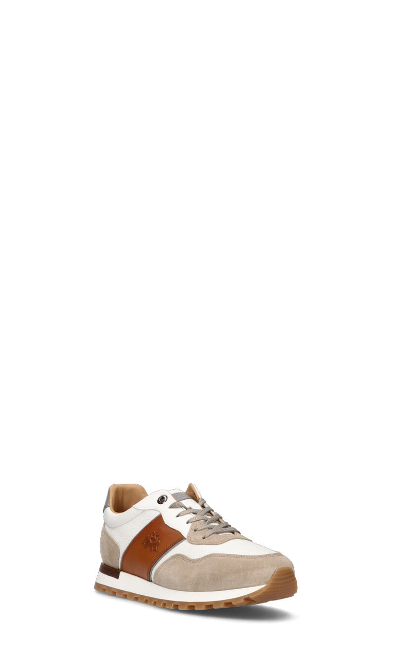 LA MARTINA Sneaker uomo bianca/beige in pelle