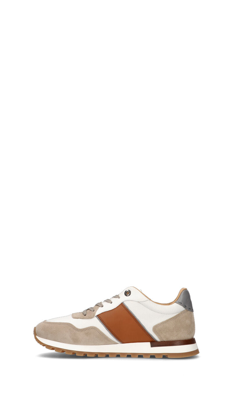 LA MARTINA Sneaker uomo bianca/beige in pelle