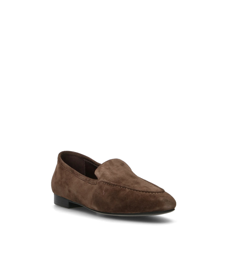 LOAFER Mocassino donna marrone in suede